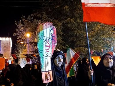 پرچمداری مردم اقلید در شب شهادت امام جعفر صادق(ع)