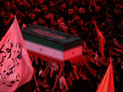 مراسم تشییع پیکر رهبر شهید انقلاب در کربلا پس از ۷ ساعت پایان یافت