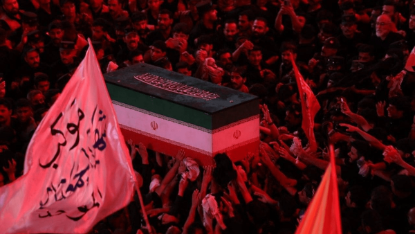 مراسم تشییع پیکر رهبر شهید انقلاب در کربلا پس از ۷ ساعت پایان یافت
